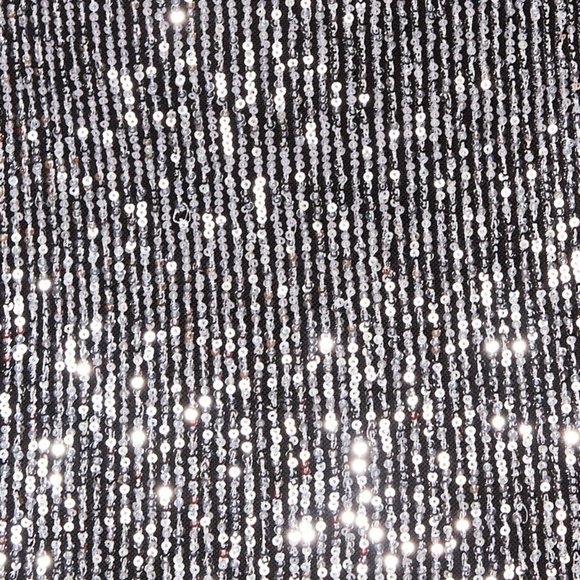 Silver Sequins Sleeveless Cowl Neck Backless Open Back Bodycon Mini Dress - Picture 10 of 11